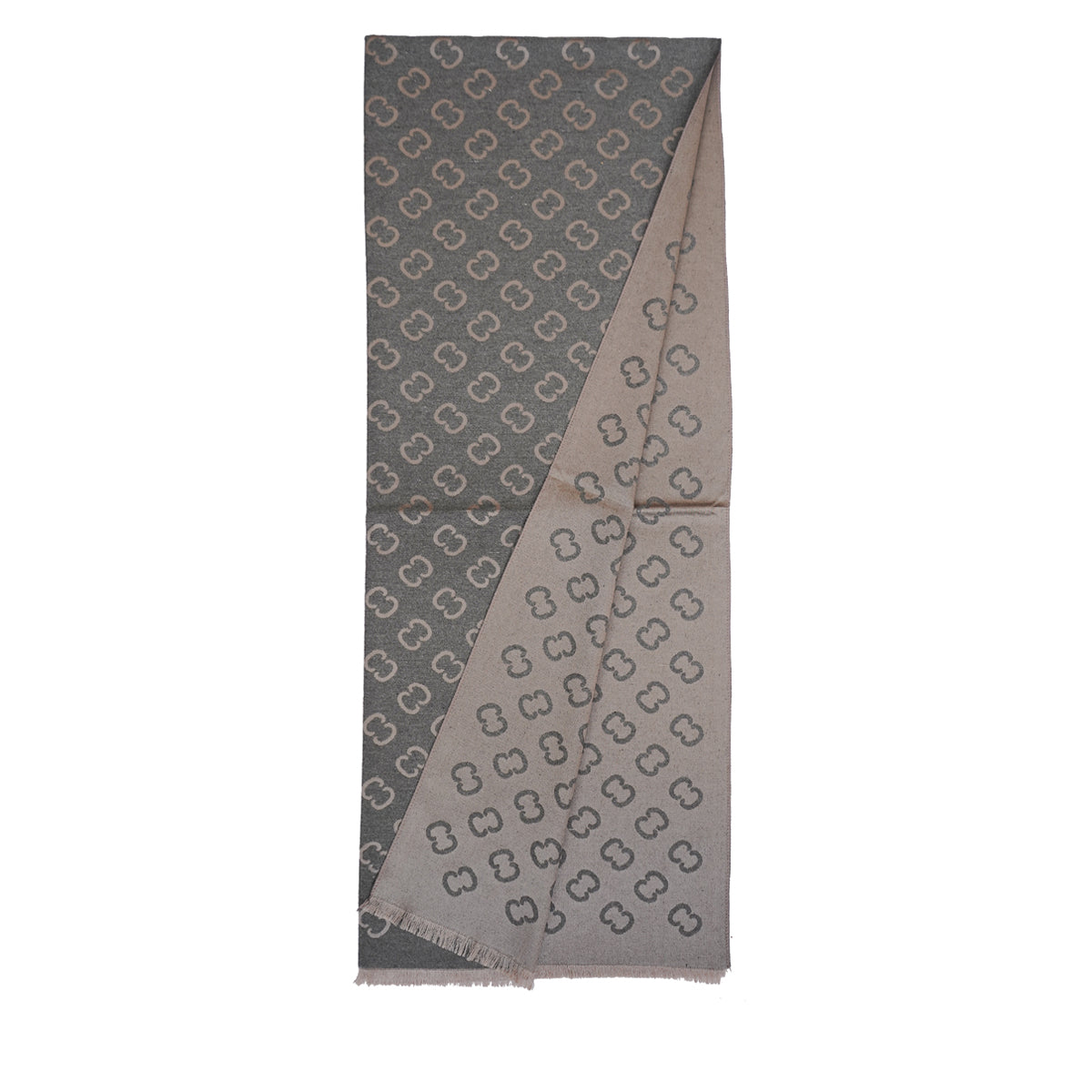 C-C Grey & Beige premium Cashmere Scarf