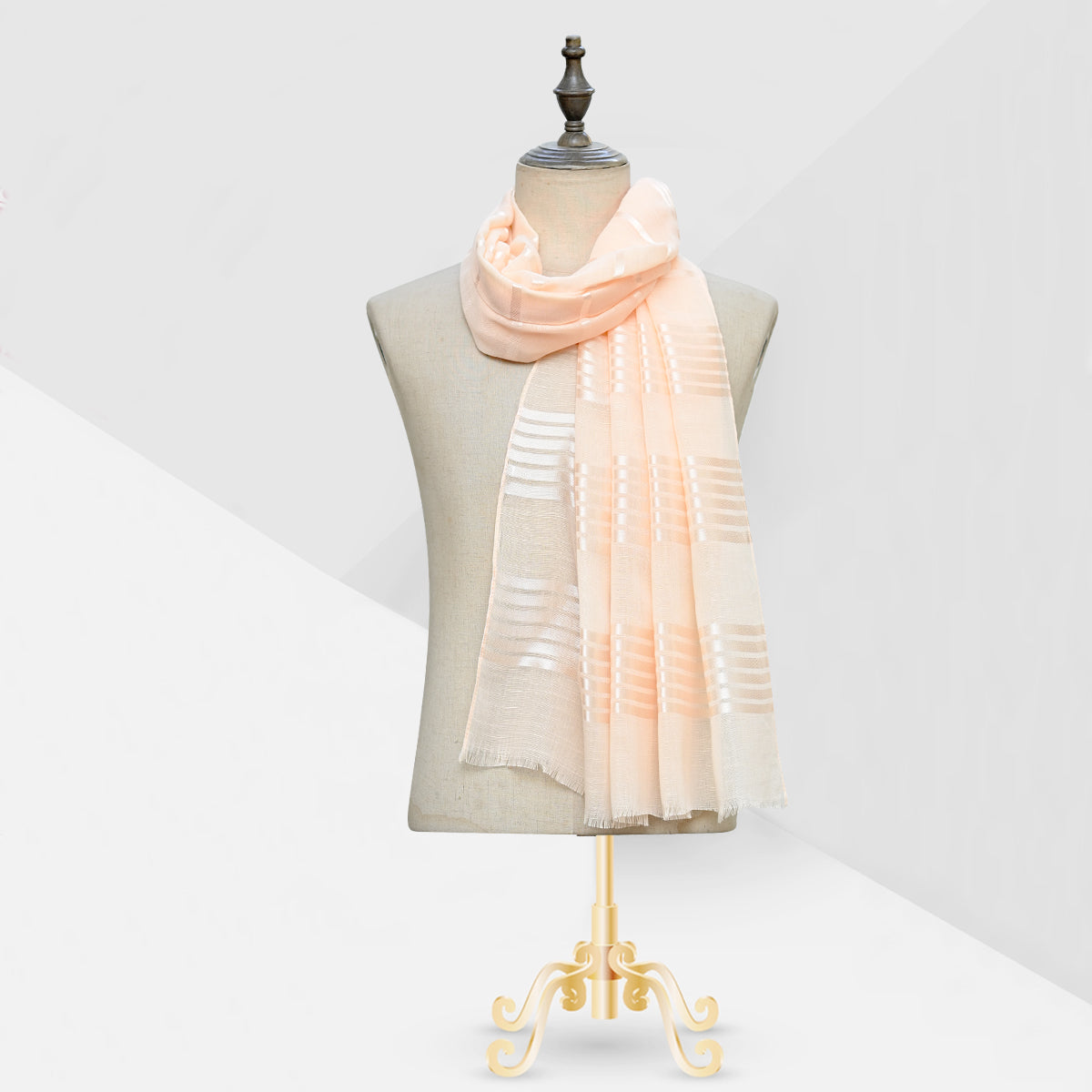 Turkish Plaid & Stripes Peach