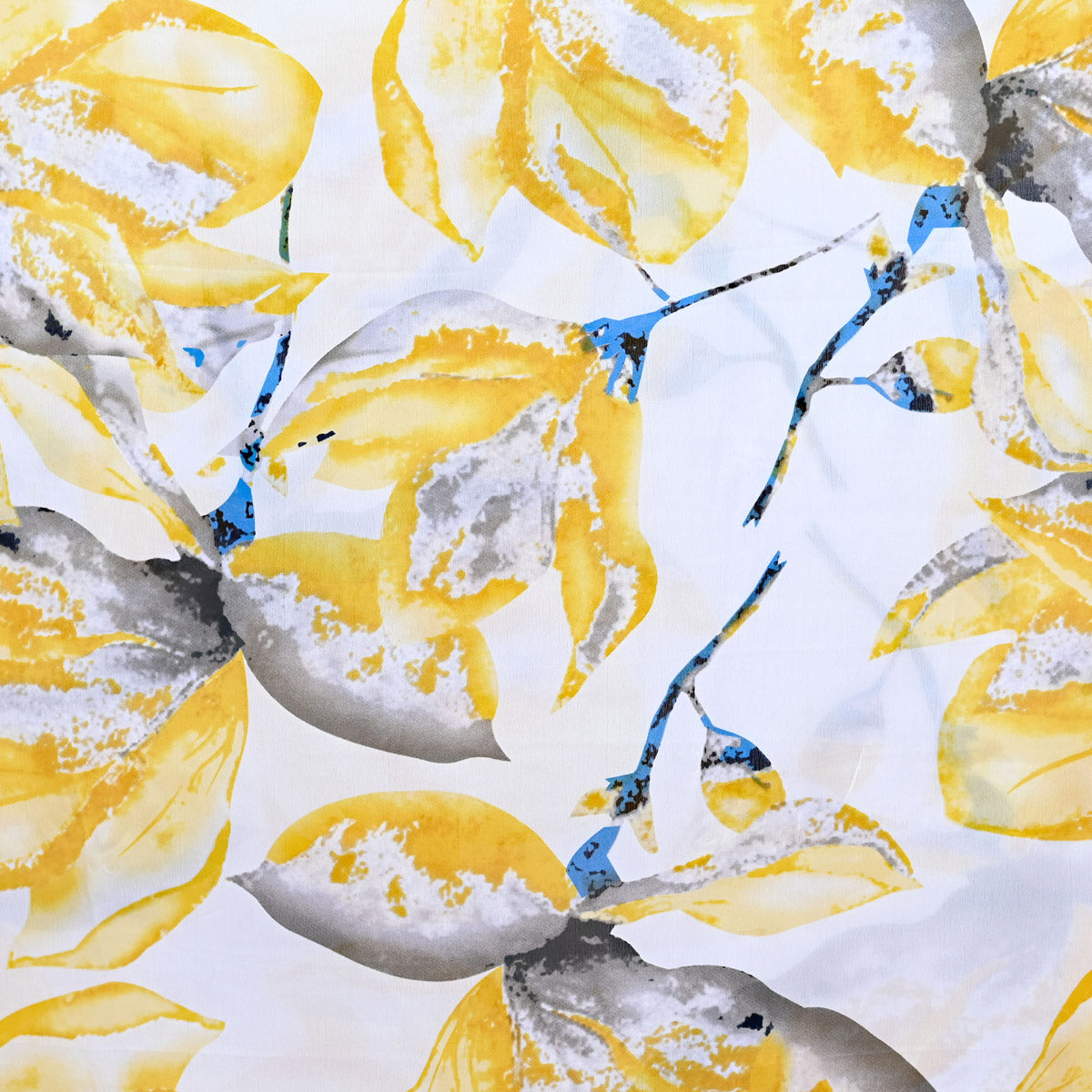 Printed Yellow premium Silk