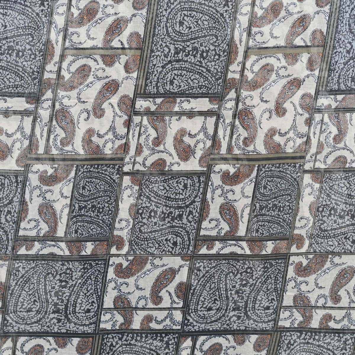 Paisley Print-S1 Grey