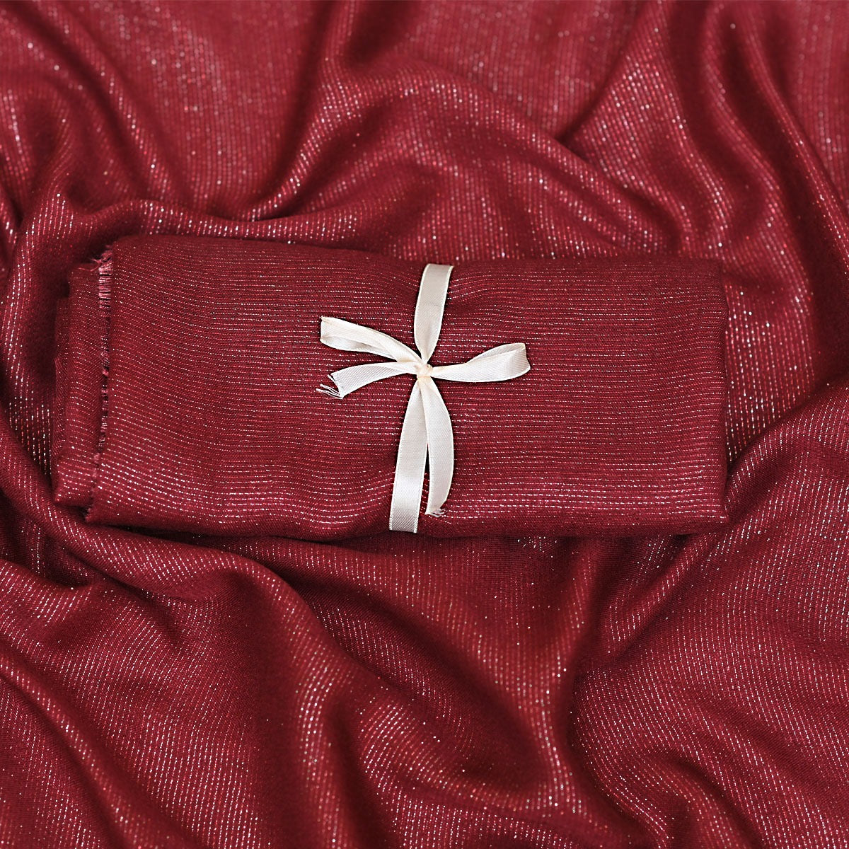 Glitter Lawn Maroon