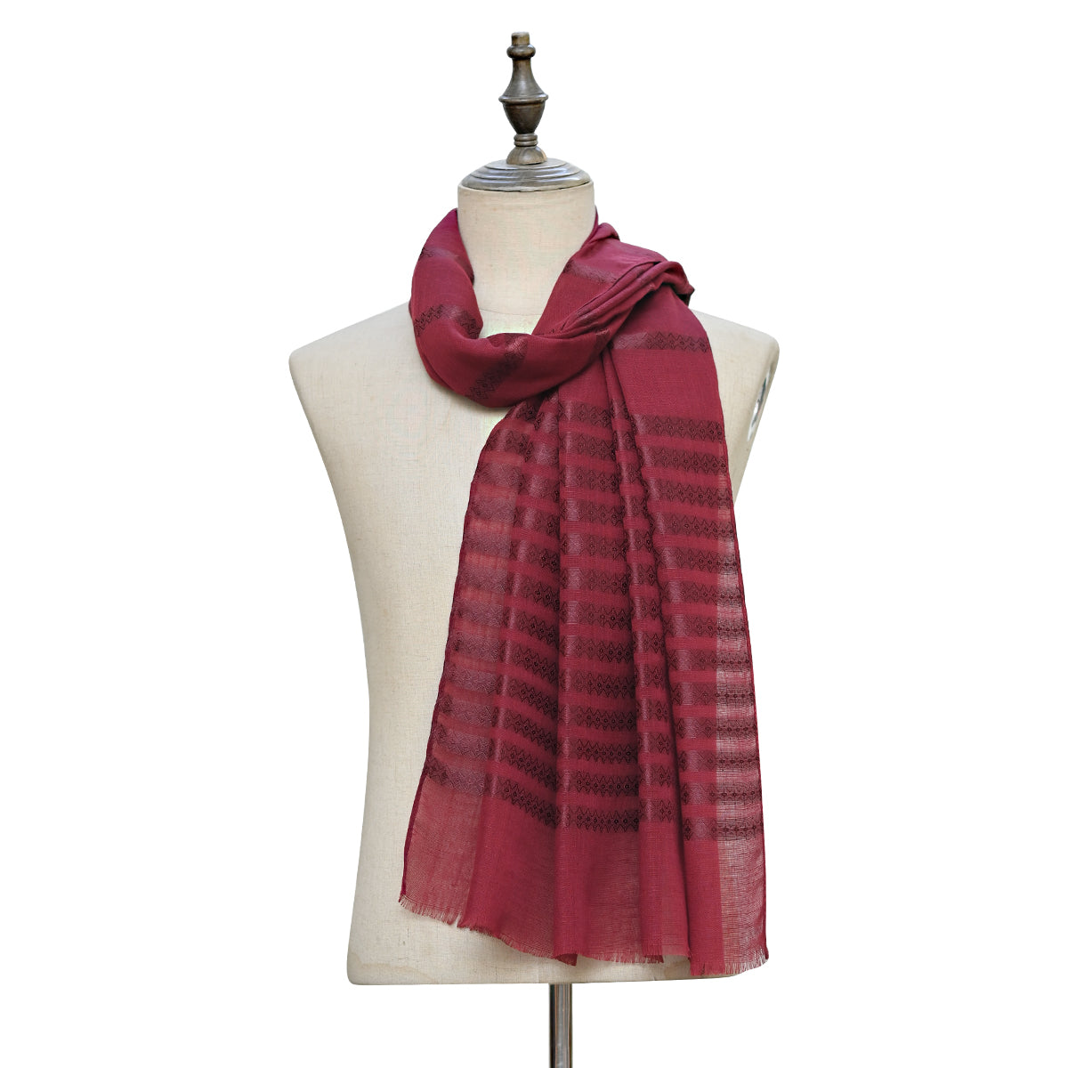 Turkish Lawn Stripes Maroon