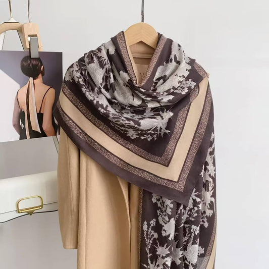 Printed Scarf Brown-S5