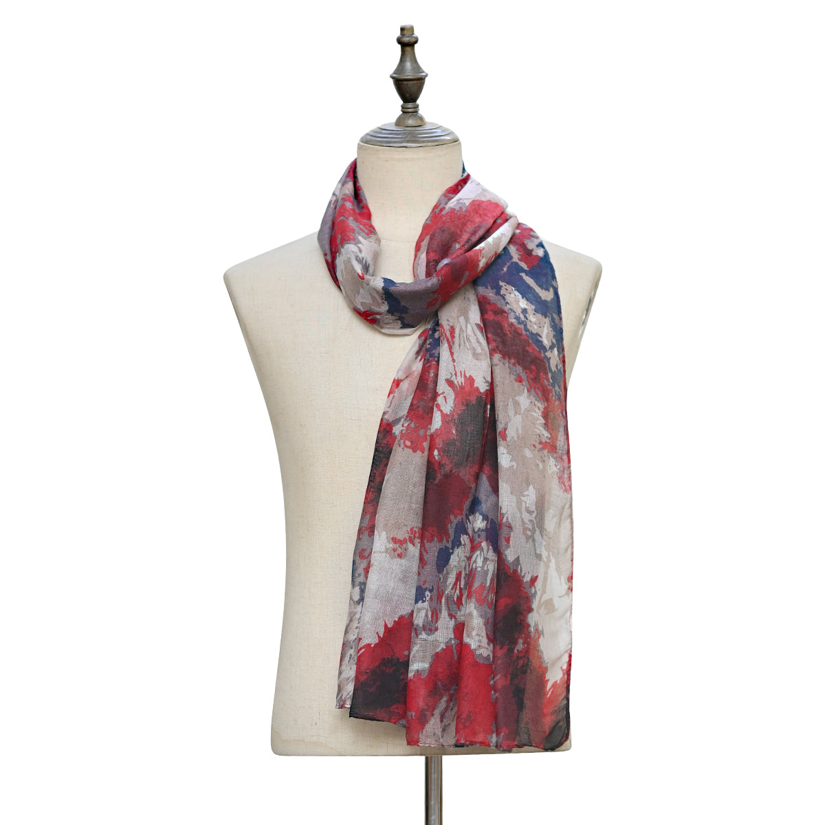 Tie & Dye Red Print Lawn