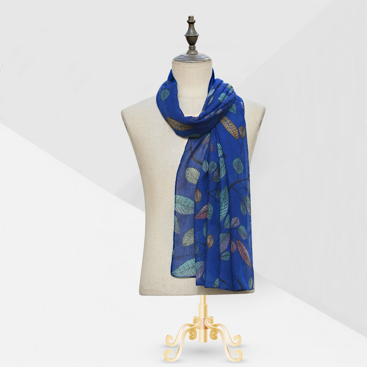 Leave Print Blue