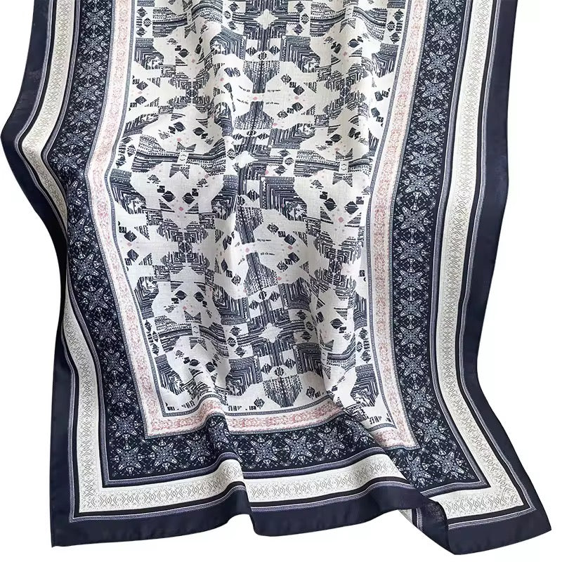 Printed Scarf Blue-S5