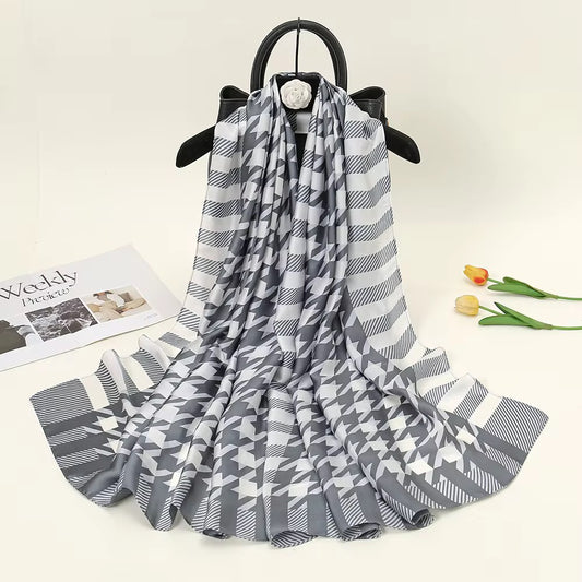 Tartan Grey Premium Silk