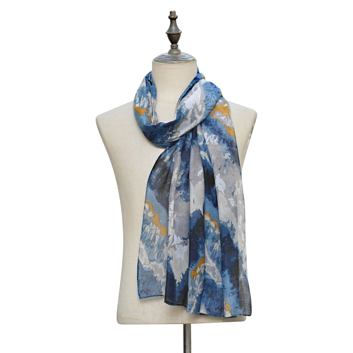 Tie & Dye Blue Print Lawn
