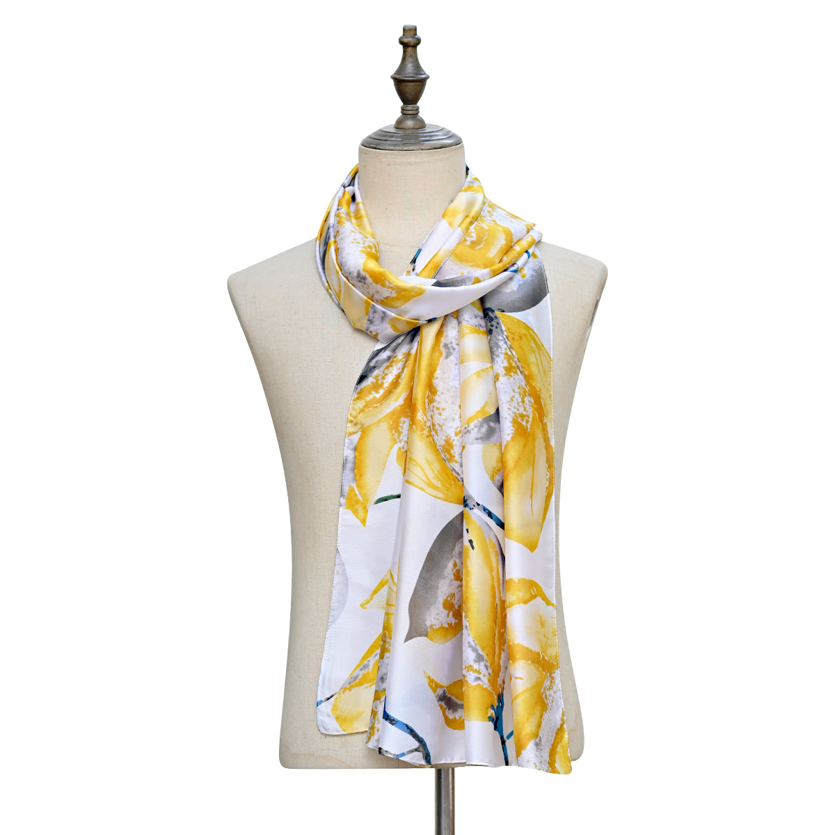 Printed Yellow premium Silk