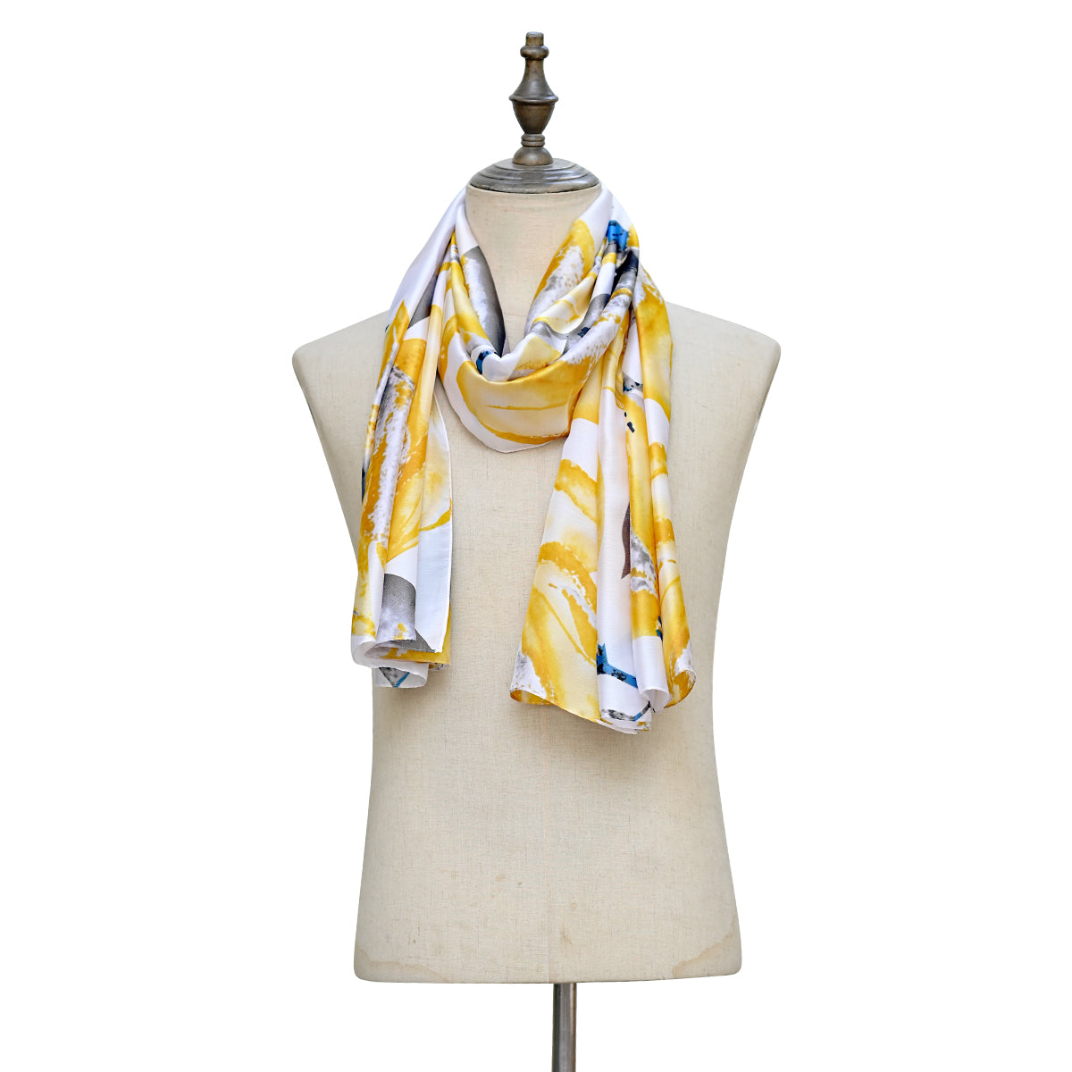 Printed Yellow premium Silk