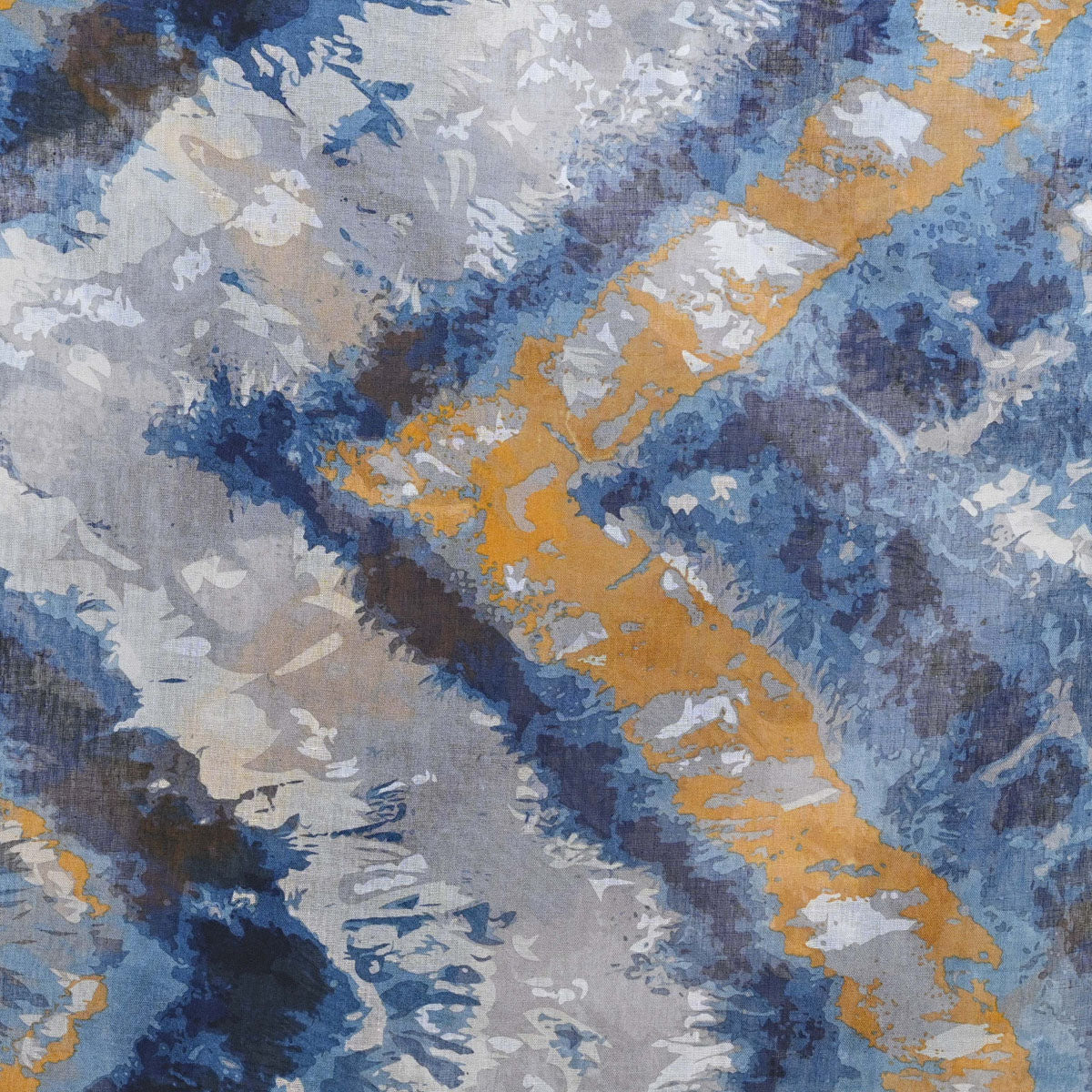 Tie & Dye Blue Print Lawn