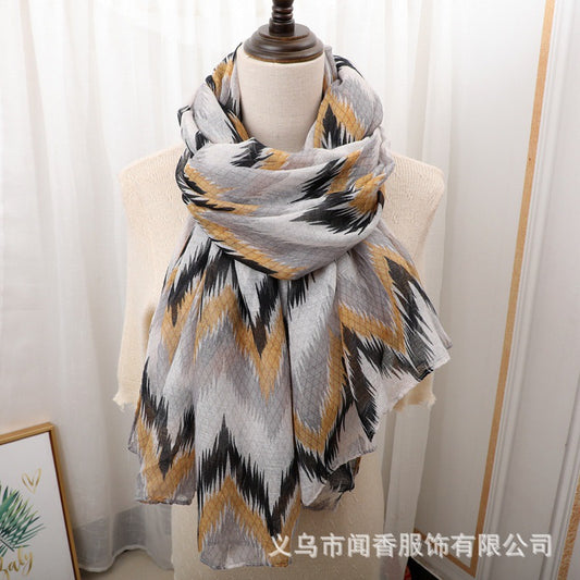 Geometric waved Grey & Beige