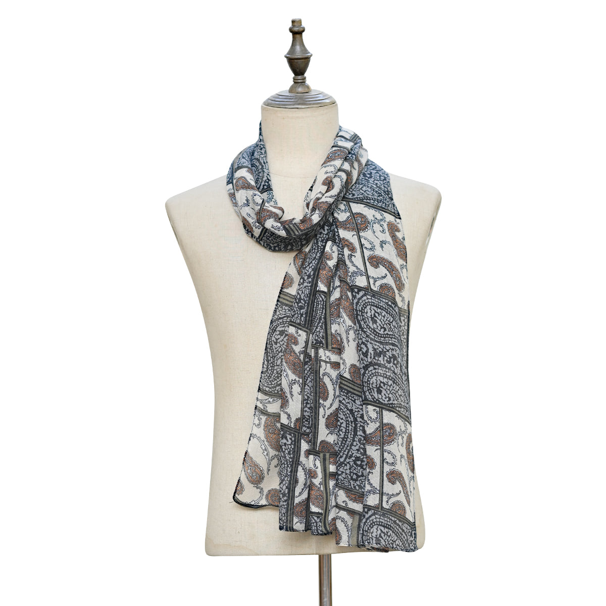 Paisley Print-S1 Grey