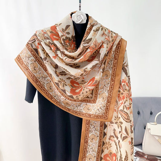 Floral Print Brown-S5