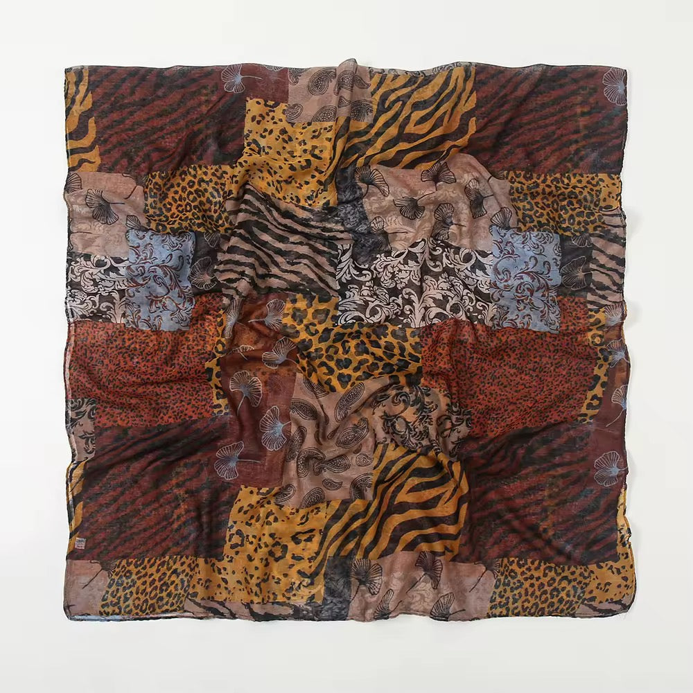 Leo print mustard-N1