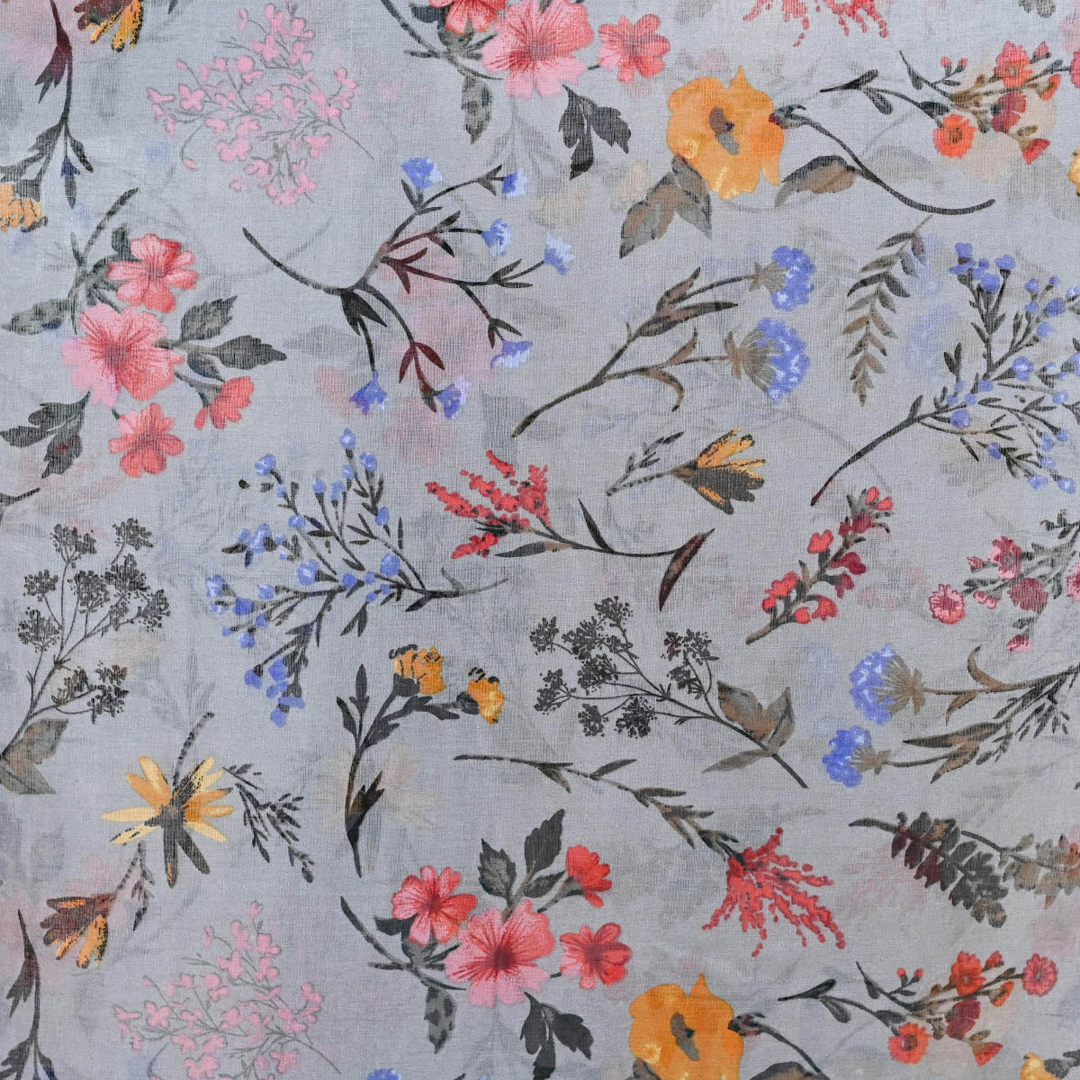 Floral voile Print Grey