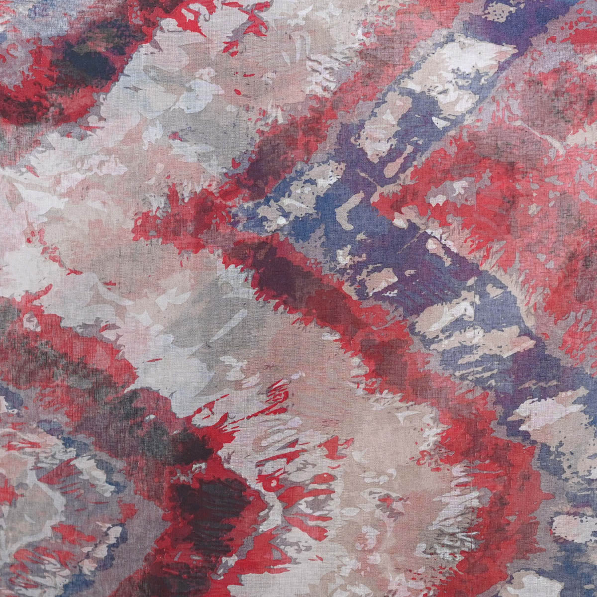 Tie & Dye Red Print Lawn