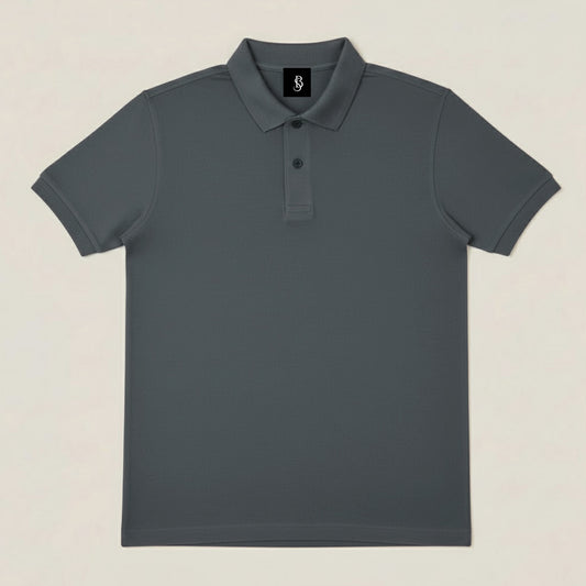 Polo shirt dark steel