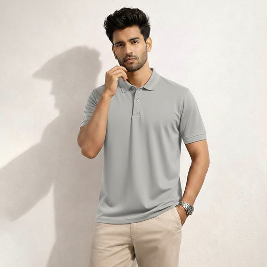 Polo shirt light grey
