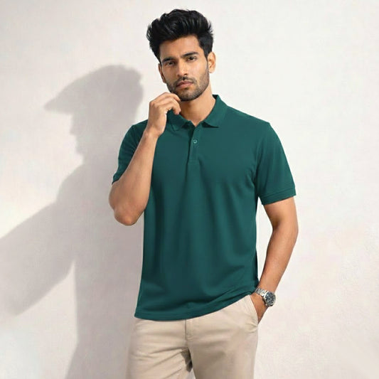 Polo shirt petrol blue