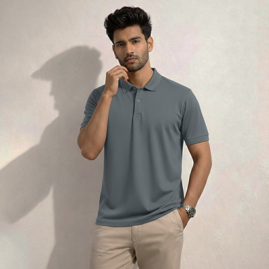 Polo shirt dark grey