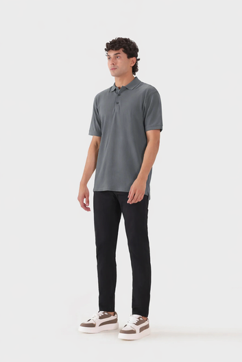 Polo shirt dark grey