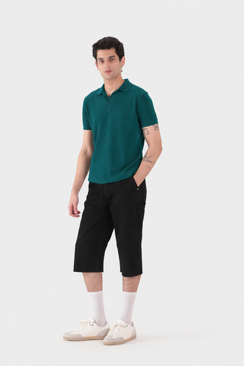 Polo shirt petrol blue