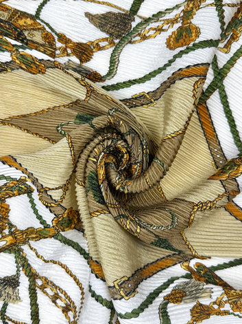 Crinkle Silk Square Scarf