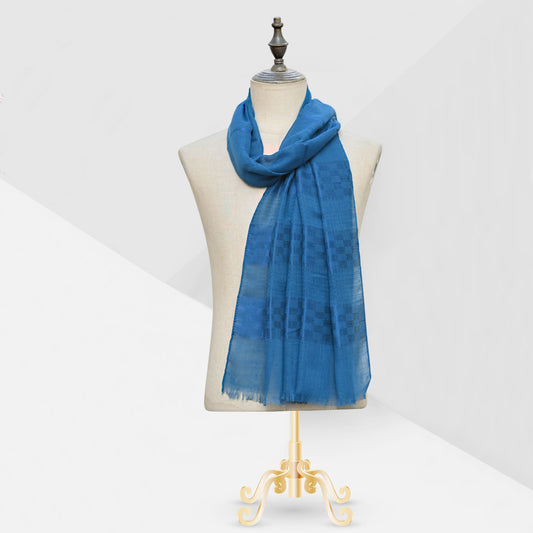 Turkish Lawn Cozy Scarf Sapphire Blue