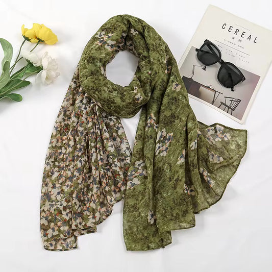 Folky print Green-C1