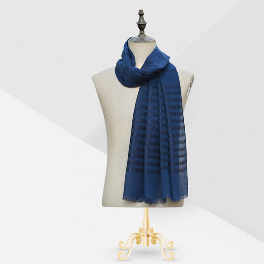 Turkish Lawn Stripes Navy Blue