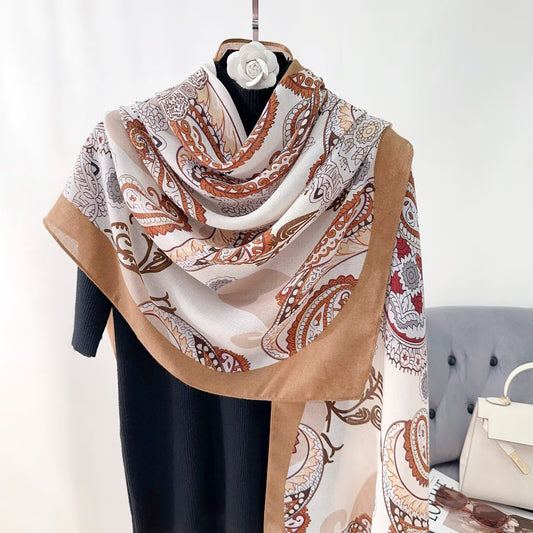 Paisley Scarf Brown-S5