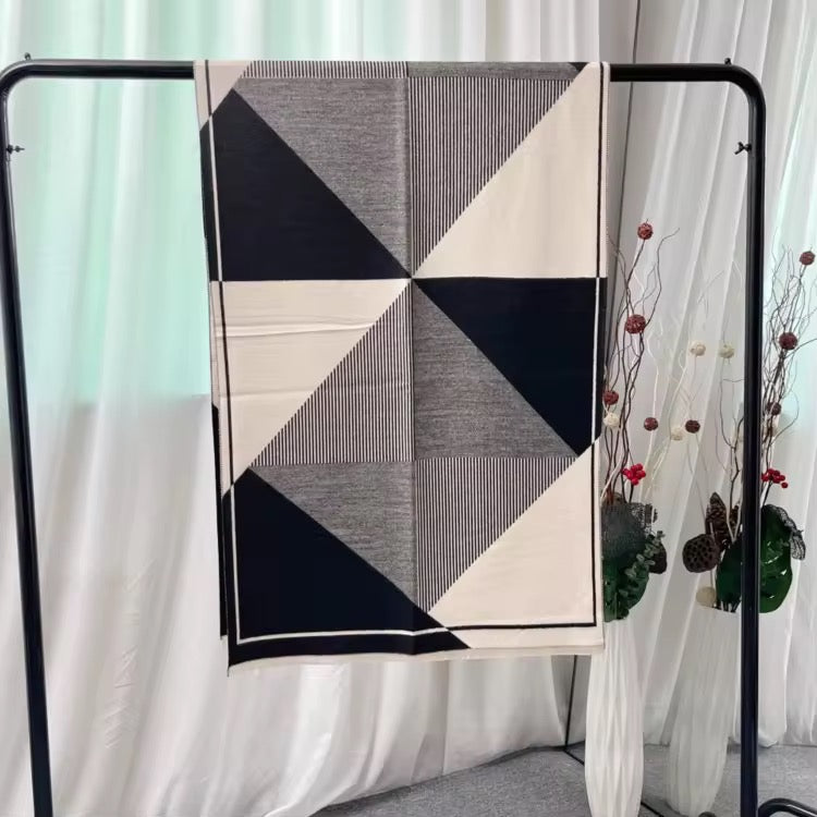 Stripes Designer Black premium Cashmere