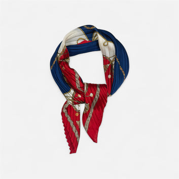 Crinkle Silk Square Scarf