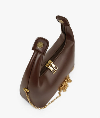 CHOCOLATE BROWN ALORA SHOULDER BAG