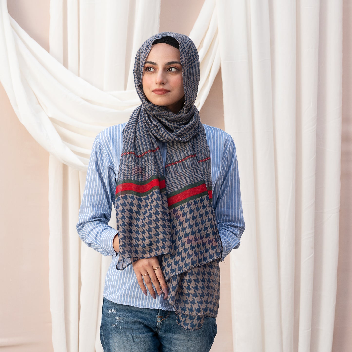 Tartan-Blue scarf