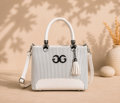 G-G White Stripes handbag