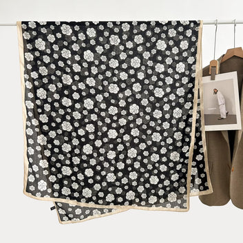 Classy Print Black Scarf