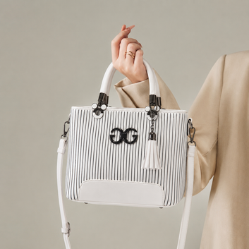 G-G White Stripes handbag