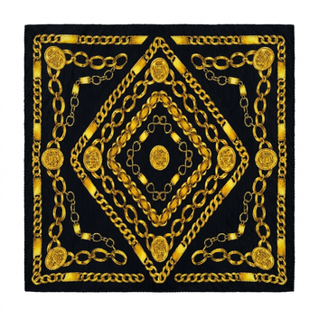 Crinkle Silk Square Scarf