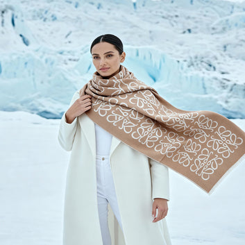 Abstract Beige Premium Cashmere