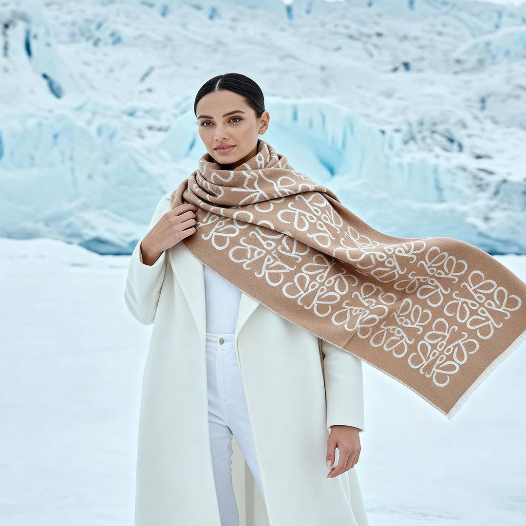 Abstract Beige Premium Cashmere