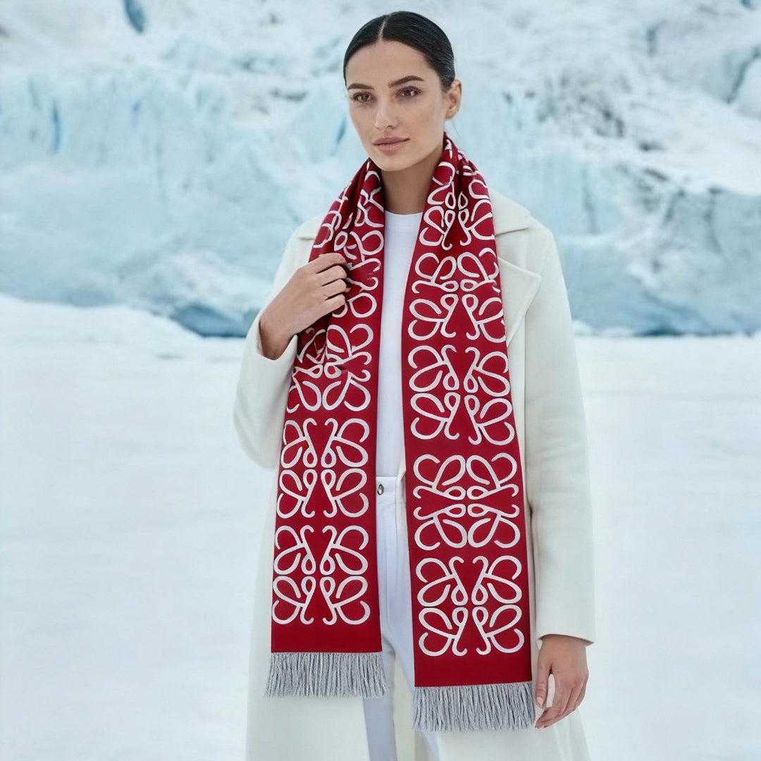 Abstract Red Premium Cashmere