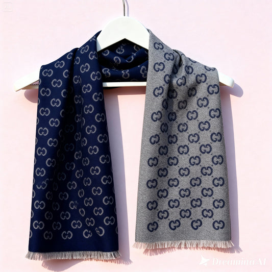 C-C Blue premium Cashmere Scarf