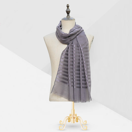 Turkish Lawn Stripes Charcoal Grey