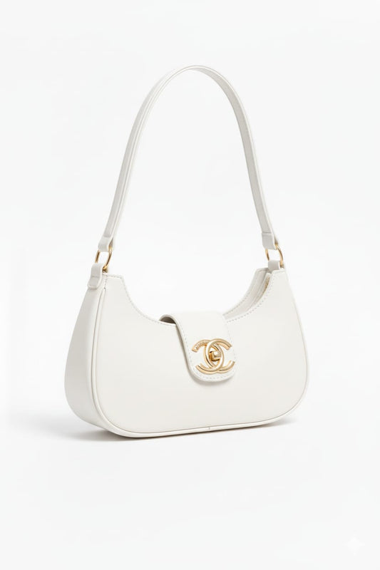 Bella Luxe Shoulder Bag White