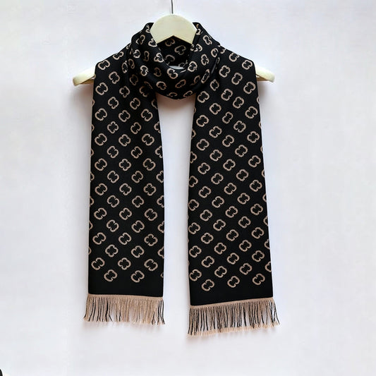 C-C Black premium Cashmere Scarf