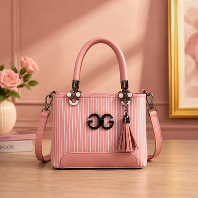 G-G Pink Stipes Handbad