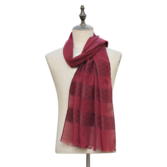 Turkish Lawn Cozy Scarf Maroon