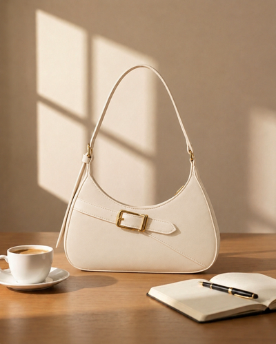 Side Buckle Bag Beige